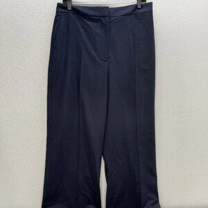 NEW ARGENT Women's Seasonless Wool Wide-Leg Pants Navy Size 12 – NWT w/ Defects
